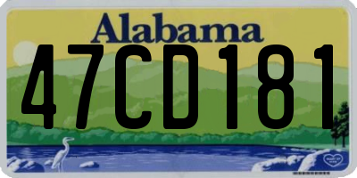 AL license plate 47CD181