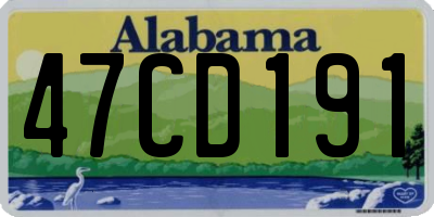 AL license plate 47CD191