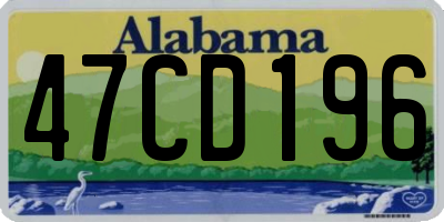 AL license plate 47CD196