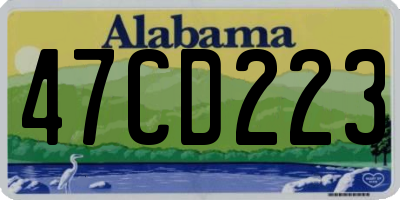 AL license plate 47CD223