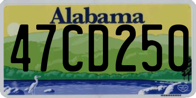 AL license plate 47CD250