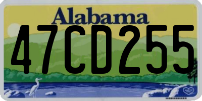 AL license plate 47CD255