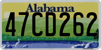AL license plate 47CD262