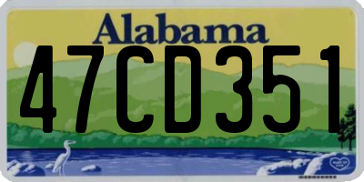 AL license plate 47CD351
