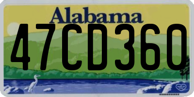 AL license plate 47CD360