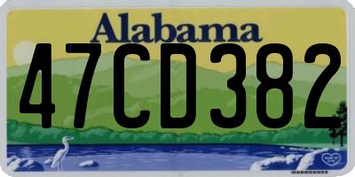 AL license plate 47CD382