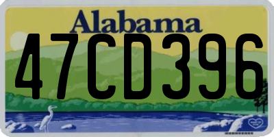 AL license plate 47CD396