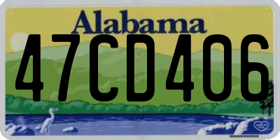 AL license plate 47CD406