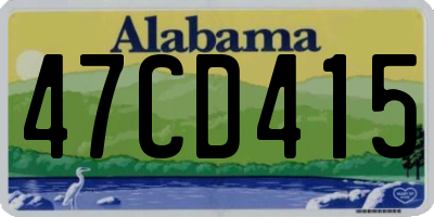 AL license plate 47CD415