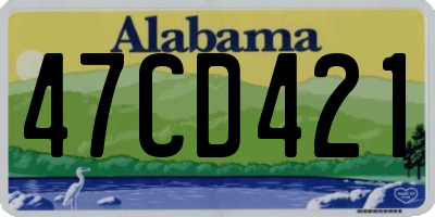 AL license plate 47CD421