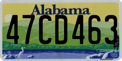 AL license plate 47CD463