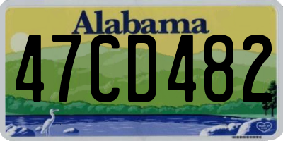 AL license plate 47CD482