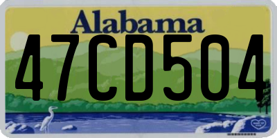 AL license plate 47CD504
