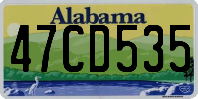 AL license plate 47CD535