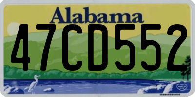 AL license plate 47CD552