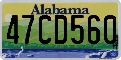AL license plate 47CD560