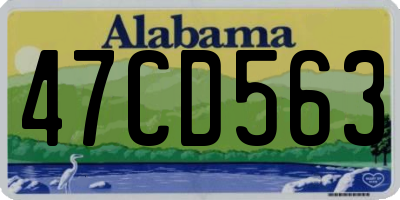 AL license plate 47CD563