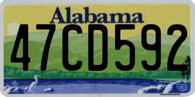 AL license plate 47CD592