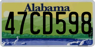 AL license plate 47CD598