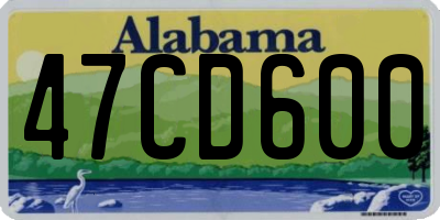 AL license plate 47CD600