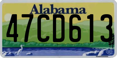 AL license plate 47CD613