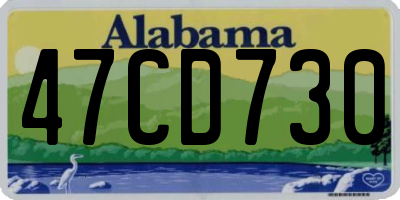 AL license plate 47CD730