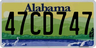 AL license plate 47CD747