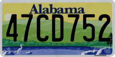 AL license plate 47CD752