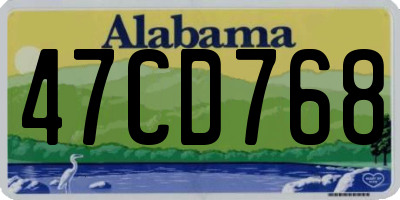 AL license plate 47CD768