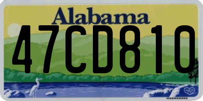 AL license plate 47CD810