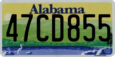AL license plate 47CD855