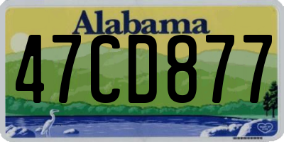 AL license plate 47CD877