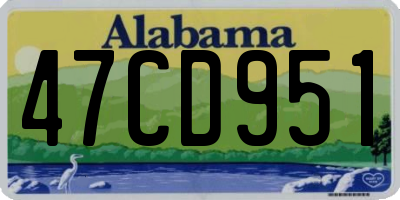 AL license plate 47CD951