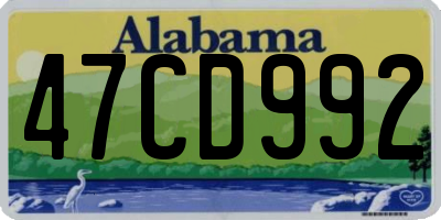 AL license plate 47CD992