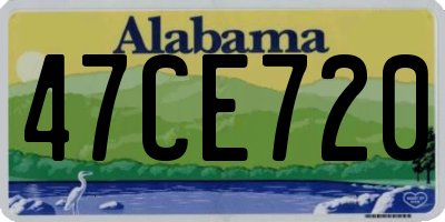 AL license plate 47CE720
