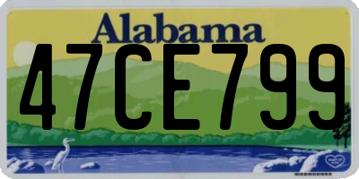 AL license plate 47CE799