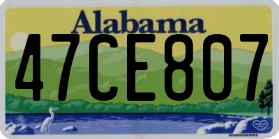 AL license plate 47CE807