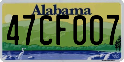 AL license plate 47CF007