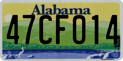 AL license plate 47CF014