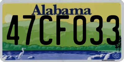 AL license plate 47CF033