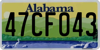 AL license plate 47CF043