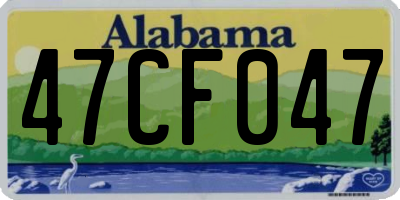 AL license plate 47CF047