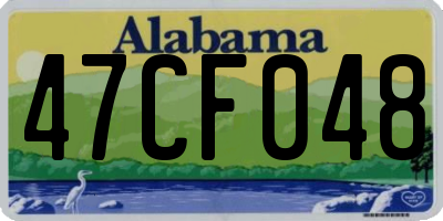 AL license plate 47CF048