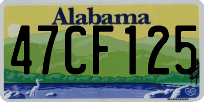 AL license plate 47CF125
