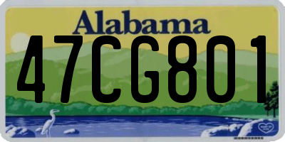 AL license plate 47CG801