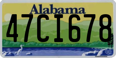AL license plate 47CI678