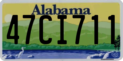 AL license plate 47CI711