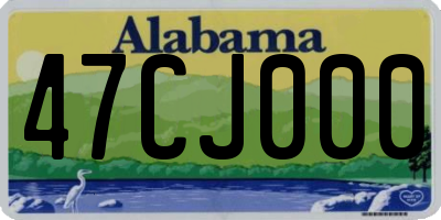 AL license plate 47CJ000
