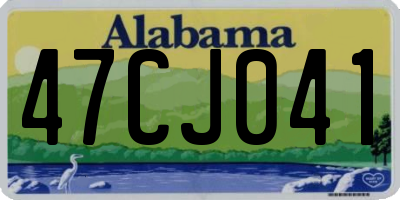 AL license plate 47CJ041