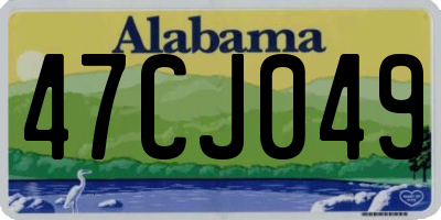 AL license plate 47CJ049